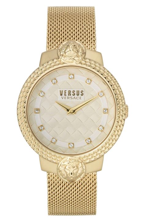 versace versus montorgueil|VERSUS Versace Montorgueil Crystal Index Mesh Strap Watch, .